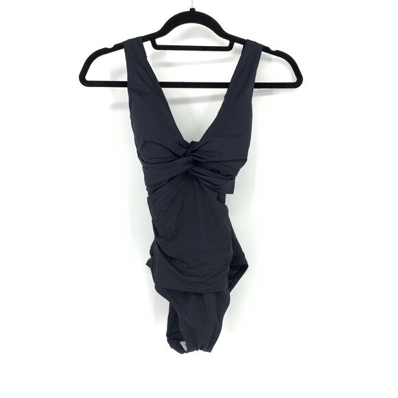 La Blanca Other - La Blanca Women's Size 6 One Piece Swimwear Stretch Twist Front Black